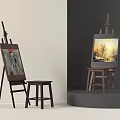 Modern easel 3d model