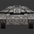 Modern Military Tank With Heavy Armor Tracks And Turret Design