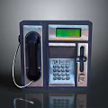 Vintage Electronic Telephone Device With Handset Keypad Metal Casing And Green Display Screen