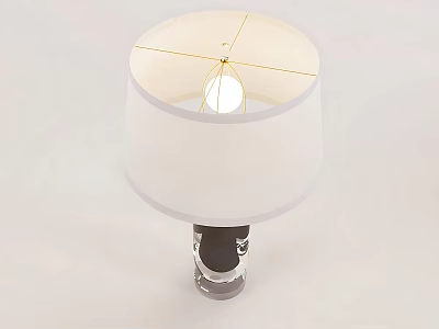Modern Table Lamp With White Lampshade And Metal Base For Home Decoration 3d model
