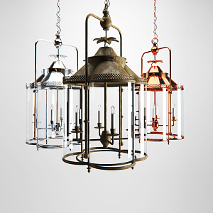 Industrial LOFT chandelier candle holder 3d model