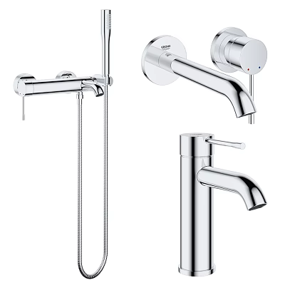 Modern Chrome Faucet Single Handle Sleek Design For Bathroom Kitchen Home Sink 3d model