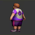 Man With Red Hair Wearing Purple And White T Shirt Purple Shorts And Purple Shoes
