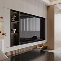 Modern Living Dining Room Interior With Sofa Coffee Table Vertical Blinds And Potted Plant