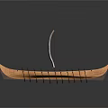 Ancient Wooden Watercraft with White Sail and Traditional Hull Design on Reflective Surface