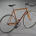 Orange Road Bike With Sleek Modern Design And Large Wheels