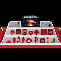 Fire Safety Equipment Display Featuring Extinguishers Hydrants Axes Boots And Helmets 3d model
