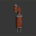 Booster sci-fi switch flame booster aircraft engine switch electronic switch power switch 3d model