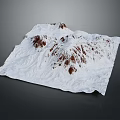 Garden Landscape Design Featuring Snow Covered Rocky Hills And Natural Scenery