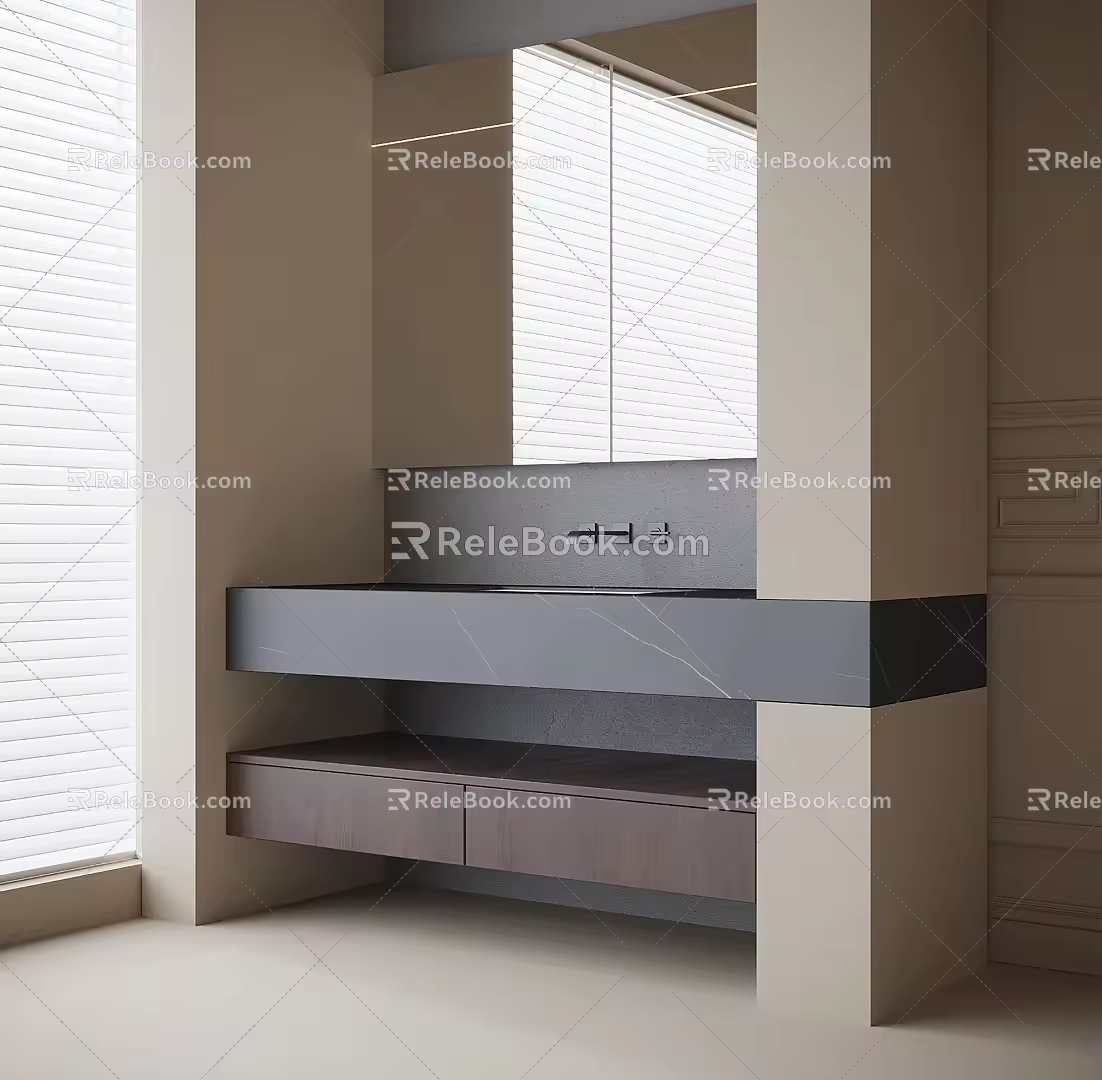 Modern sink 3d model