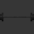 Shiny Metal Barbell Sports Equipment With Heavy Weight Plates For Fitness Training