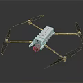 Quadcopter Drone For Space Exploration Missions With Scientific Equipment And Aerial Technology