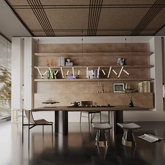 Modern table combination 3d model
