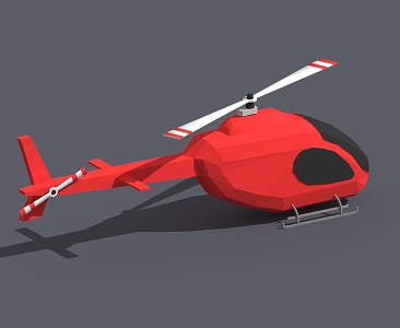 Modern Helicopter Animation 3d model