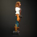 Blacksmith Character Front And Back Views With Apron Boots Gloves Hammer And Anvil