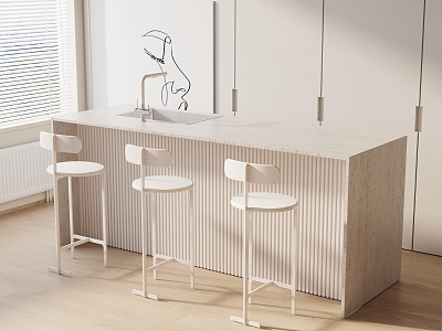 Modern Bar Chair Combination Bar Counter model