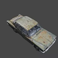 Old Rusted Classic Car With Weathered Body And Vintage Design Features