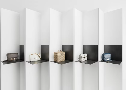Modern bag background wall modeling wall bag furnishings wall bag 3d model
