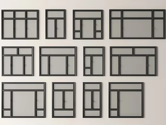 Windows, casement windows, doors and windows, floor-to-ceiling windows, bay windows 3d model