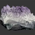 Purple and White Crystal Cluster Decorative Ornament Set Natural Geode Display Piece