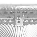 Ancient Chinese Architecture Design With Multi-tiered Roof Overhanging Eaves And Stone Steps