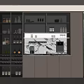 Modern Italian Wine Cabinet 3d model