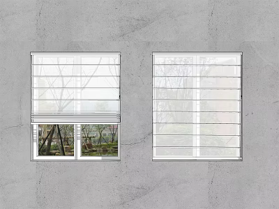 Modern Roman Shades Window Design For Home Interior With Natural Light 3d model