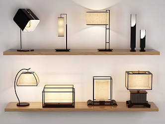 New Chinese Style Table Lamp 3d model