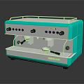 Turquoise Smeg Espresso Machine Stylish Kitchen Appliance With Control Panel And Milk Frother