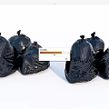 Multiple Black Disposable Garbage Bags For Home Daily Waste Collection