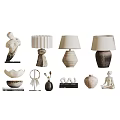 Table lamp decorative desktop ornaments combination 3d model