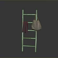Diving Platform Diving Base Mobile Iron Frame Mobile Iron Ladder Movable Ladder Competition Watch Rack Outdoor Items 3d model