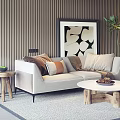 modern double sofa 3d model