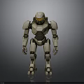 Futuristic Humanoid Mecha Character With Detailed White Armor And Mechanical Structure