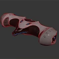 Futuristic Silver Sci Fi Device With Blue Glowing Accents And Textured Details