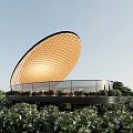 modern pavilion curve landscape architecture landscape pavilion outdoor restaurant landscape structure curve pavilion 3d model