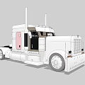 Electric Toy White Semi Truck With Detailed Design And Realistic Features
