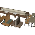 Stylish Banquette Sofa Designs Featuring Fabric Seats Wooden Tables and Dividers