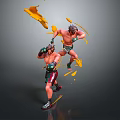 Game And Movie Characters Two Boxers In Dynamic Fighting Action With Yellow Splashes