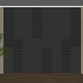 Modern Interior Background Wall Featuring Textured Design Wooden Accents And Built In Lighting