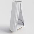 Modern Hammock Chair With White Curtain And Padded Seat For Indoor Relaxation