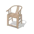 Wooden Leisure Chair With Simple Design Curved Backrest And Sturdy Structure