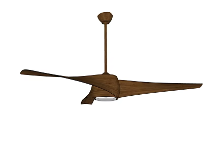 Modern Ceiling Air Conditioner Fan With Wooden Blades And Cooling Function 3d model