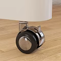 Heavy Duty Furniture Caster With Brake On Wooden Floor