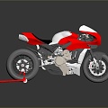 Modern motorcycle two-wheeled motorcycle off-road motorcycle road racing motorcycle 3d model