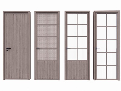 Modern single door 3d model