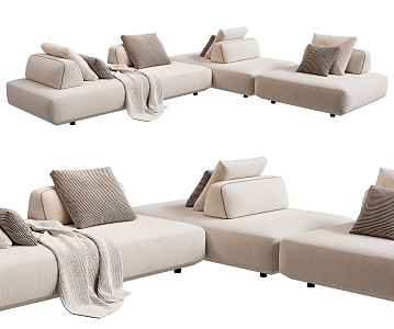 Modern Poliform corner sofa 3d model