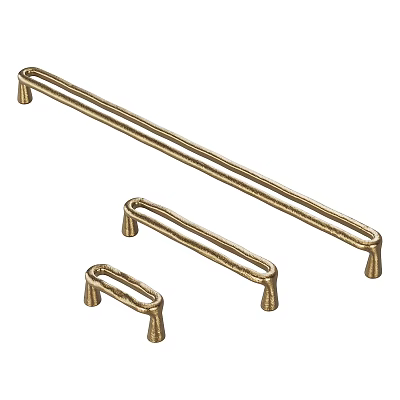 Modern Brass Door Handles With Sleek Long Bar Design And Various Sizes 3d model