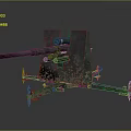 Military Artillery Weapon Featuring Green Rusted Surface And Heavy Duty Mount