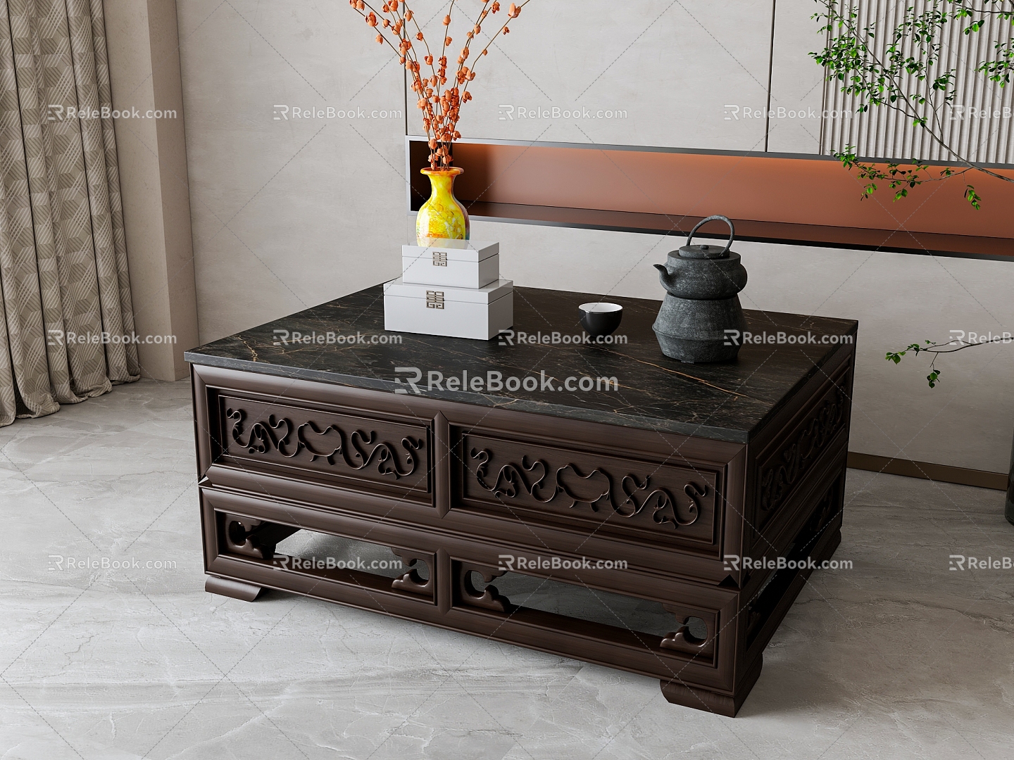 New Chinese Tea Table 3d model